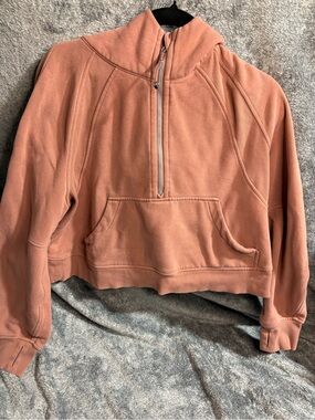 lululemon athletica Cropped Half-Zip Pullover in Dusty Rose